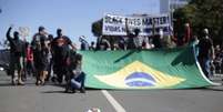 Pautas como racismo e antifascismo compõem a agenda dos manifestantes na Esplanada dos Ministérios, em Brasília  Foto: Leo Bahia/Fotoarena / Estadão Conteúdo