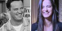 Matthew Perry como Chandler, de 'Friends', e Mari Palma  Foto: Instagram / @maripalma / Estad&atilde;o