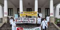 Em Salvador, profissionais da saúde fazem protesto neste domingo, 21  Foto: Facebook Médicos pela Democracia / Estadão