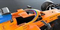 McLaren com novo adesivo como símbolo de combate à homofobia  Foto: Divulgação/Fórmula 1 / Estadão
