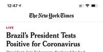 The New York Times  Foto: TNYT/reprodução / Estadão Conteúdo