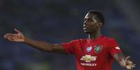 Junto com Bruno Fernandes, Pogba é um dos destaques do United na retomada do futebol (Foto: ALASTAIR GRANT / AFP)  Foto: Lance!