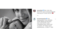 Foto de Giovanna Ewbank co Zyan ganha comentário de Bruna Marquezine  Foto: Reprodução, Instagram / PurePeople