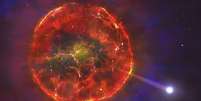 Astrônomos acreditam que estrela passou por uma supernova 'parcial'  Foto: Universidade de Warwick / Mark Garlick / BBC News Brasil