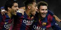 Suárez tem a possibilidade de reeditar trio ao lado de Messi e Neymar (AFP)  Foto: Lance!