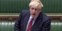 Primeiro-ministro britânico, Boris Johnson, durante sessão do Parlamento em Londres
15/07/2020 TV do Parlamento/Reuters TV via REUTERS   Foto: Reuters