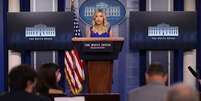 Kayleigh McEnany, secretária de Imprensa da Casa Branca, durante briefing em Washington 
24/07/2020
REUTERS/Leah Millis  Foto: Reuters