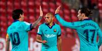 Braithwaite participou apenas de 11 jogos pelo Barcelona (Foto: JAIME REINA/AFP)  Foto: Lance!