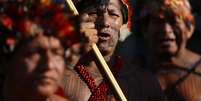 Indígenas da etnia munduruku durante manifestação em Brasília
29/11/2016
REUTERS/Adriano Machado  Foto: Reuters
