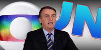 Bolsonaro interrompeu a trégua de algumas semanas ao voltar a atacar a Globo  Foto: Fotomontagem: Blog Sala de TV 