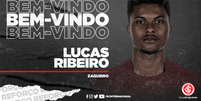 Lucas Ribeiro chega por empréstimo até o final de 2021 (Foto: Reprodução/Internacional)  Foto: Gazeta Esportiva