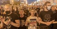 Apoiadores da oposi&ccedil;&atilde;o em Belarus protestam em Minsk
10/08/2020 Jedrzej Nowicki/Agencja Gazeta/via REUTERS   Foto: Reuters
