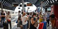 Movimentação na Estação Central de Milão, norte da Itália  Foto: ANSA / Ansa - Brasil