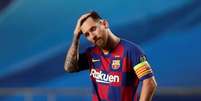 Lionel Messi lamenta a goleada para o Bayern de Munique  Foto: Manu Fernandez / Reuters