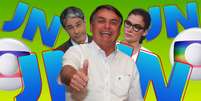 A overdose de manchetes ruins no JN não impediu Bolsonaro de aumentar sua popularidade  Foto: Fotomontagem: Blog Sala de TV 