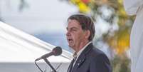 Jair Bolsonaro discursou durante formatura de paraquedistas  Foto: Maga JR/O Fotográfico / Estadão