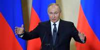 Presidente da Rússia, Vladimir Putin
18/03/2020
Alexander Nemenov/Pool via REUTERS  Foto: Reuters