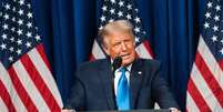 Presidente Donald Trump durante convenção republicana  Foto: EPA / Ansa - Brasil