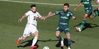 Lucas Lima foi titular do Palmeiras contra o Santos  Foto: Cesar Greco/Palmeiras