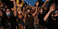 Manifestantes protestam contra ação da polícia, em Kenosha, Wisconsin
26/08/2020
REUTERS/Stephen Maturen  Foto: Reuters