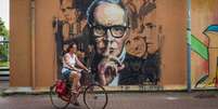 Mural dedicado a Ennio Morricone em Mil&atilde;o  Foto: ANSA / Ansa - Brasil