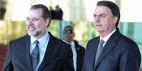 Ministro do STF, Dias Toffoli, buscou relação "harmoniosa" com o presidente Jair Bolsonaro  Foto: PRESIDÊNCIA DA REPÚBLICA / BBC News Brasil