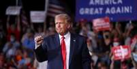 Presidente dos EUA, Donald Trump, durante comício em Winston-Salem, na Carolina do Norte
08/09/2020 REUTERS/Jonathan Ernst  Foto: Reuters