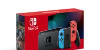 Console será vendido em duas opções de cores: tradicional (vermelho e azul) e cinza escuro  Foto: Divulgação / Nintendo