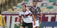 Filipe Luis abriu o caminho para a vitória do Flamengo  Foto: Alexandre Vidal/Flamengo