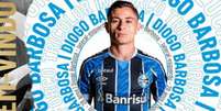Diogo Barbosa é o novo reforço do Grêmio  Foto: Divulgação / Estadão Conteúdo