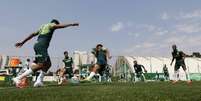 Jogadores finalizaram preparação para enfrentar o Sport, neste domingo, no Allianz Parque (Cesar Greco/Palmeiras)  Foto: Lance!
