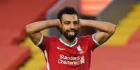 Salah marcou três gols na estreia do Liverpool no Campeonato Inglês  Foto: Shaun Botterill / Reuters