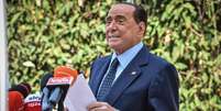 Silvio Berlusconi fala à imprensa após receber alta  Foto: ANSA / Ansa