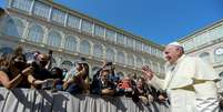 Papa Francisco durante audiência geral semanal no Vaticano
16/09/2020 Vatican Media/Divulgação via REUTERS  Foto: Reuters