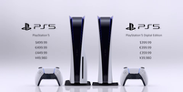 PlayStation 5 será vendido em duas versões: com e sem leitor de discos  Foto: Reprodução / Sony