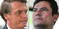Bolsonaro e Moro vivem intensa troca de acusações desde que o ministro deixou o governo, no fim de abril  Foto: AFP / BBC News Brasil