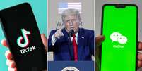 O presidente Donald Trump proibiu os aplicativos no país  Foto: Alamy/EPA/Alamy / BBC News Brasil