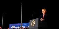 Presidente dos EUA, Donald Trump, durante evento de campanha em Mosinee, no Wisconsin
17/09/2020
REUTERS/Tom Brenner  Foto: Reuters