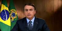 Presidente Jair Bolsonaro em discurso gravado para a abertura da 75ª Assembleia Geral das Nações Unidas.  Foto: Reprodução / Estadão Conteúdo