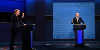 O primeiro debate entre os principais candidatos foi classificado pela imprensa americana como caótico  Foto: AFP / BBC News Brasil