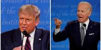 Fotos de Trump e Biden durante o primeiro debate da campanha eleitoral
29/09/2020
REUTERS/Brian Snyder  Foto: Reuters