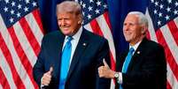 A chapa de Donald Trump e Mike Pence foi confirmada pelo Partido Republicano em agosto  Foto: Getty Images / BBC News Brasil