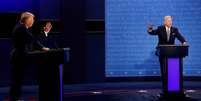 Donald Trump e Joe Biden durante debate em Cleveland
29/09/2020 REUTERS/Brian Snyder  Foto: Reuters
