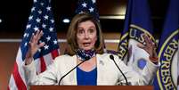 A presidente da Câmara dos Deputados dos Estados Unidos, Nancy Pelosi. 01/10/2020. REUTERS/Erin Scott.

  Foto: Reuters