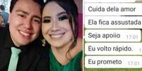 Pouco antes de ser intubada, a médica Monique Batista enviou mensagens ao noivo  Foto: Arquivo pessoal / BBC News Brasil