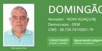 Domingão deixou de concorrer para a câmara municipal pelo Democratas (DEM) e optou pelo Partido Humanista da Solidariedade (PHS)  Foto: Divulgacand/TSE / Reprodução