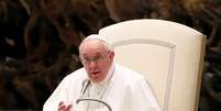 Papa Francisco durante audiência semanal no Vaticano
14/10/2020 REUTERS/Yara Nardi  Foto: Reuters