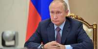 Presidente da Rússia, Vladimir Putin, participa de reunião por vídeo nos arredores de Moscou
14/10/2020 Sputnik/Alexei Druzhinin/Kremlin via REUTERS  Foto: Reuters