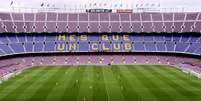 Camp Nou continuará vazio nos próximos jogos do Barcelona (Foto: JOSE JORDAN / AFP)  Foto: LANCE!