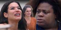 Raíssa, Luiza (já eliminada) e Jojo em ‘A Fazenda 12’: todo mundo à beira de um ataque de nervos   Foto: Sala de TV